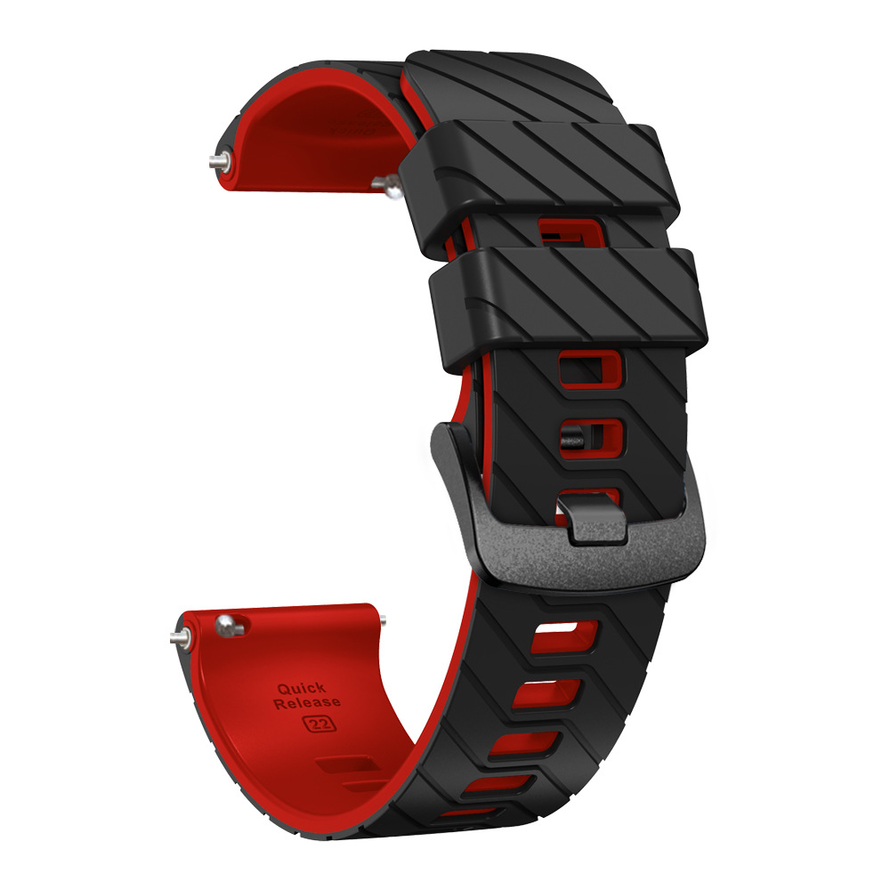 Suitable for suunto9peak silicone watch strap, 22mm twill dual-color wristband, Suunto9 Peak undefined