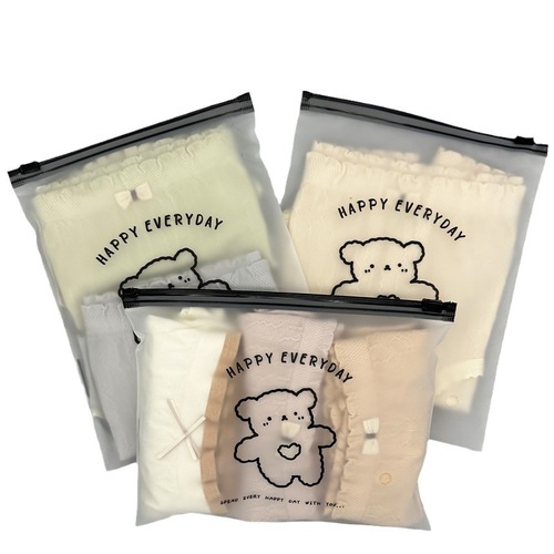 PE sanding clothing packaging bag socks transparent zipper bag small bag accessories plastic bag underwear packaging bag wholesale