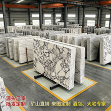 进口大理石电视背景墙私人定制电视柜台面定制高级氛围感大板批发