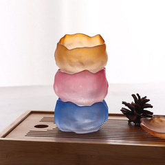 批發初雪琉璃品茗杯單杯日式迷你個人小茶杯功夫茶茶具單個小號玻