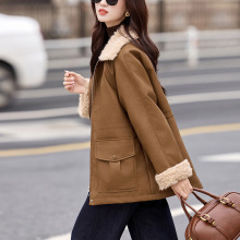 皮毛一体羊羔毛外套女2025秋冬季新款独特超好看今年流行的小个子
