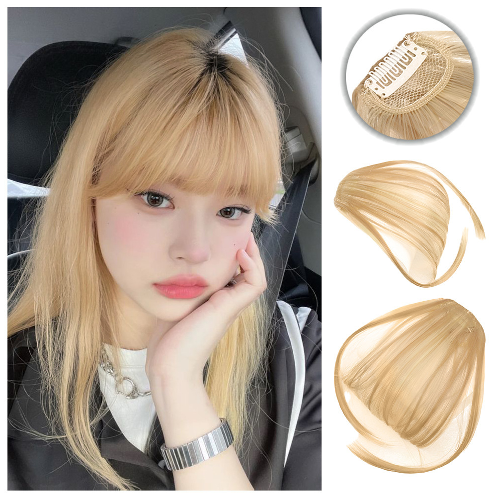 Air Bangs with Sideburns, Wig Bangs, Double Bangs, Natural Hair Replacement to Cover Hairline