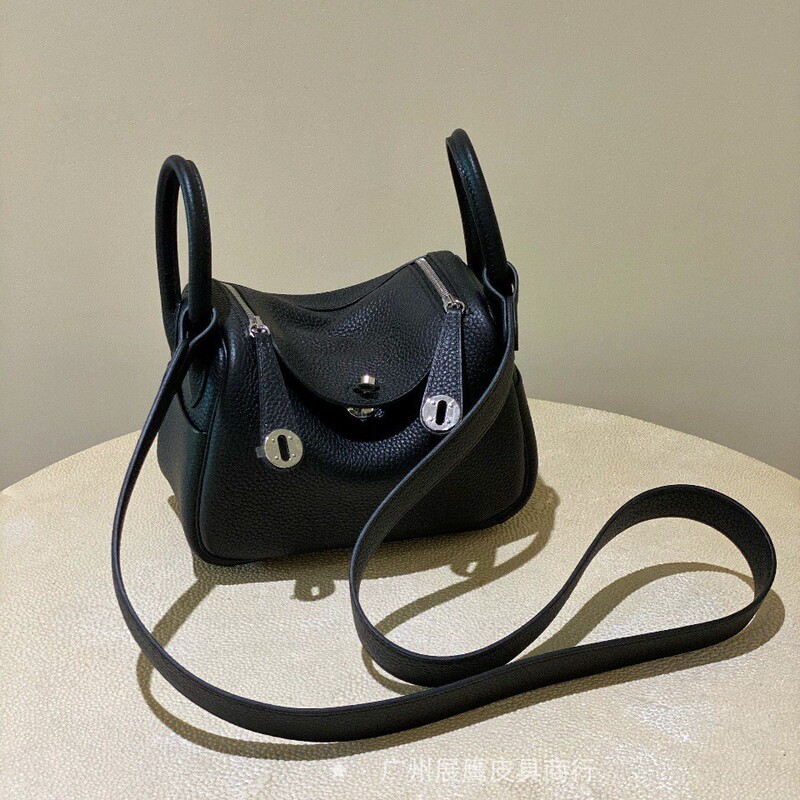 Lindy 19 Mini Bag Genuine Leather Handmade Waxed Thread Single Shoulder Crossbody Lychee Pattern Pillow Bag for Women Handbag First Layer Cowhide Lindy 19 Mini Bag Genuine Leather Handmade Waxed Thread Single Shoulder Crossbody Lychee Pattern Pillow Bag for Women Handbag First Layer Cowhide
