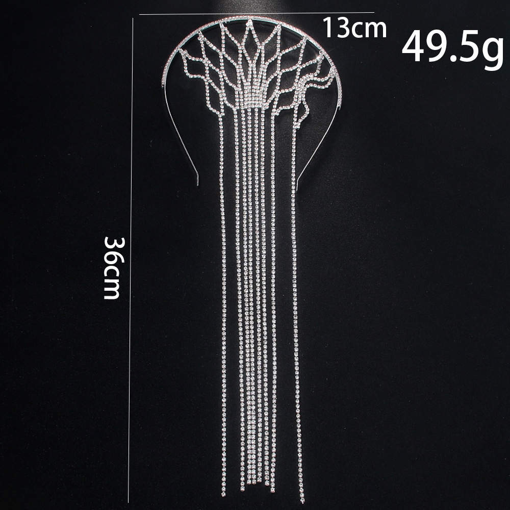 Ventas transfronterizas calientes de malla bordilla de moda cadena de cabello de diamante temperamento accesorios de lujo para mujeres Headwear