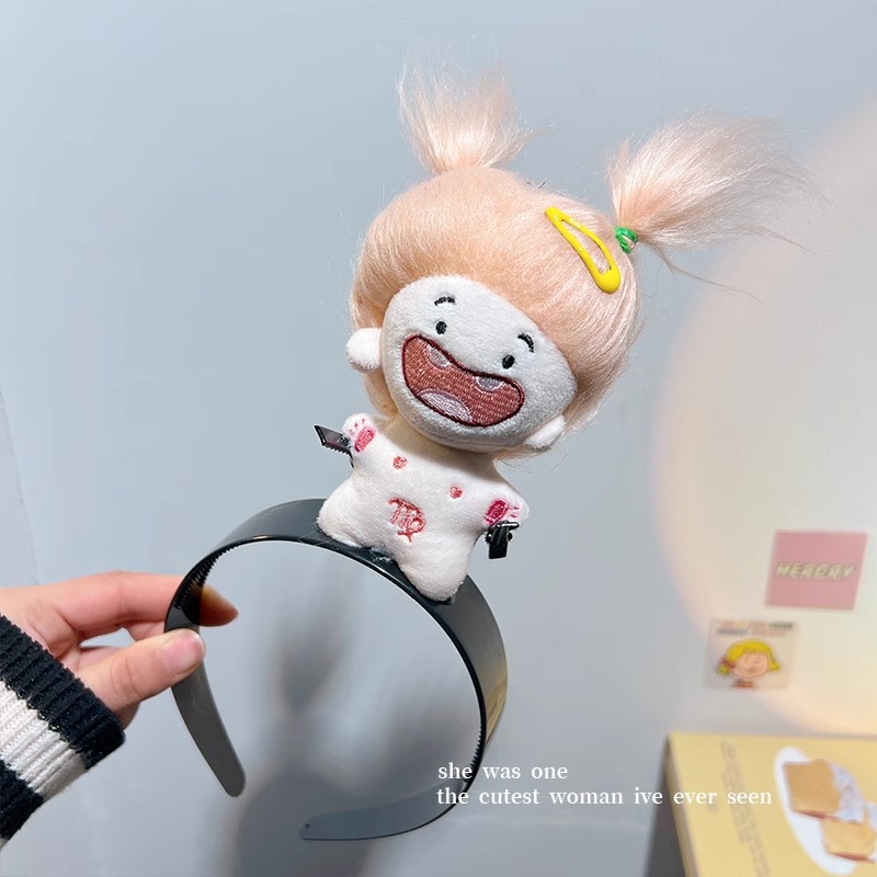 Divertido diadema diente perdido algodón muñeca Linda diversión casera pequeña muñeca horquilla clip tocado novedad