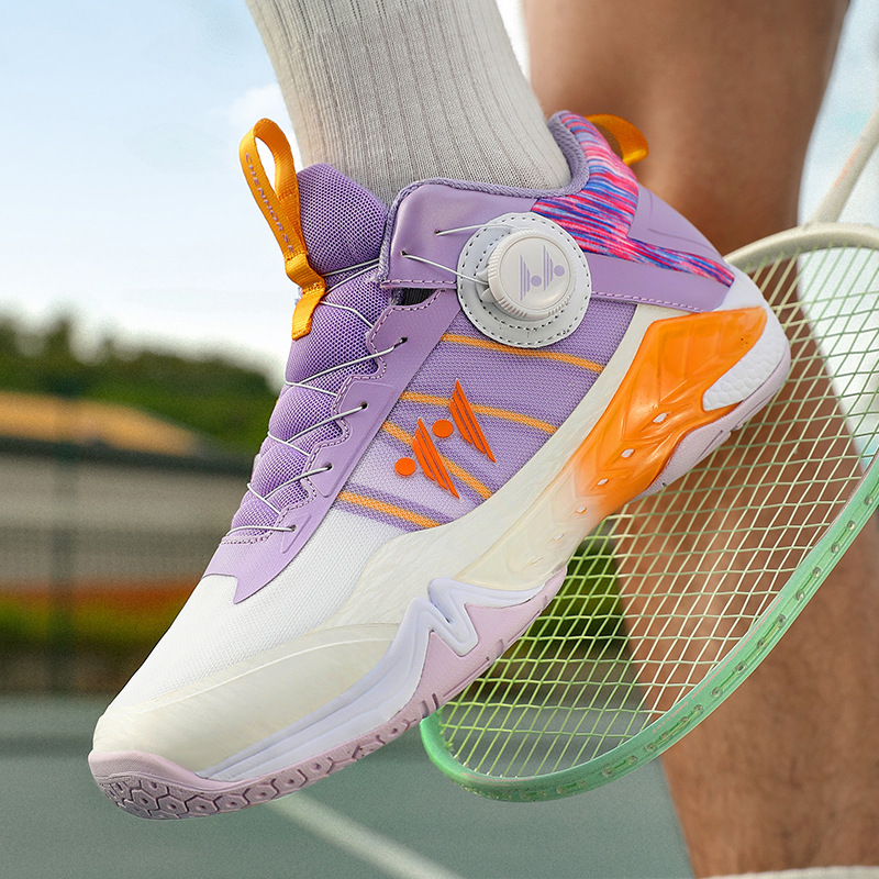 Roank Professional Grade Badminton Shoes Men's Wide-Last Cement Floor Wear-Resistant Rebound Competition Outdoor Training Badminton