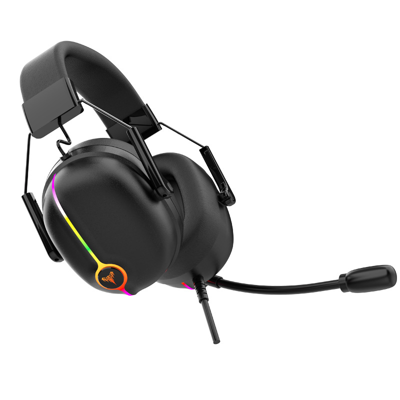 Fábrica en stock auriculares de reducción de ruido auriculares de control de alambre fresco e-sports juego Tangmai apoyos 7,1 canal