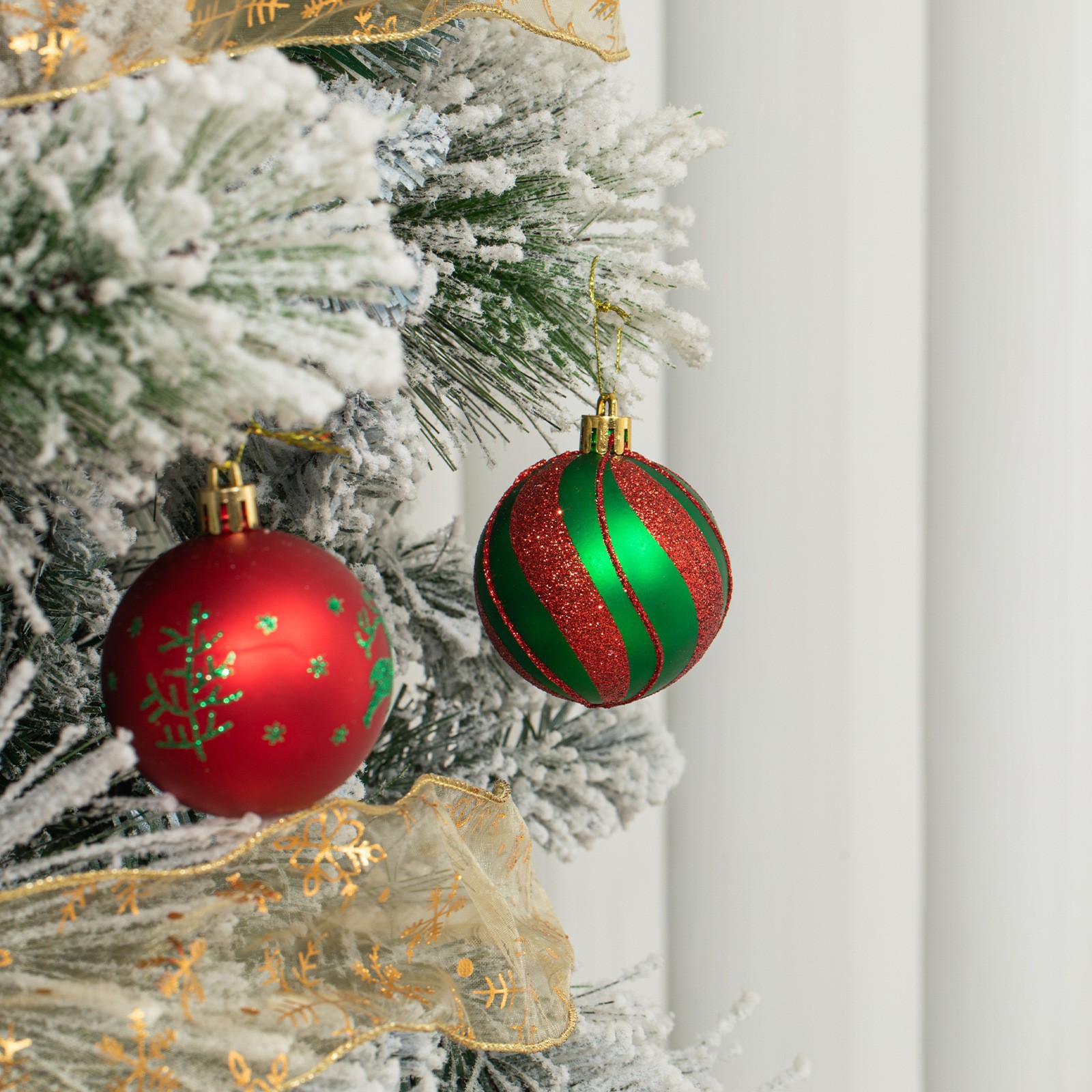 Navidad 25PCS set galvanizado bola de Navidad de plástico colgante de árbol de Navidad bola decorativa