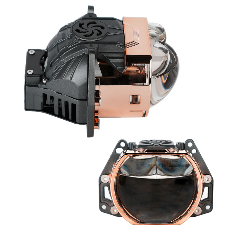 Nuevo Y5 cuadrado coche led doble láser de disparo directo faro lente bifocal de alta potencia alto brillo lejana y cercana