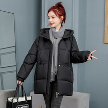 跨境胖mm大码棉服女款冬季新款中长款防寒韩版显瘦加厚棉袄外套