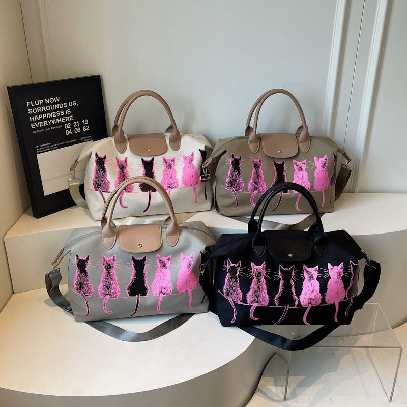 Bolsa de viaje corto de gran capacidad, bolso de mano ligero de alto valor facial, bolsa de equipaje para mujeres, bolsa de fitness a prueba de salpicaduras