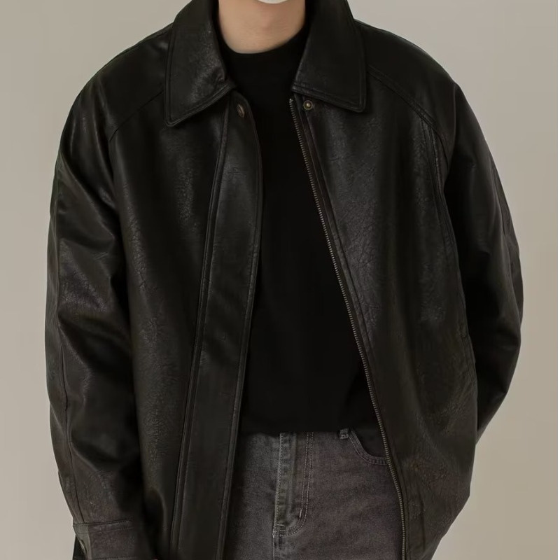 Primavera y otoño marca de moda suelta chaqueta cardigan hombres coreano ins Hong Kong estilo casual simple todo fósforo solapa manga larga chaqueta