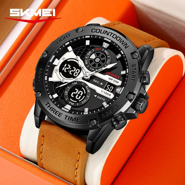 Momentum Dual-Movement Electronic Watch, Fashionable and Trendy Multi-Functional Men's Watch, Luminous Waterproof Sports Electronic Watch