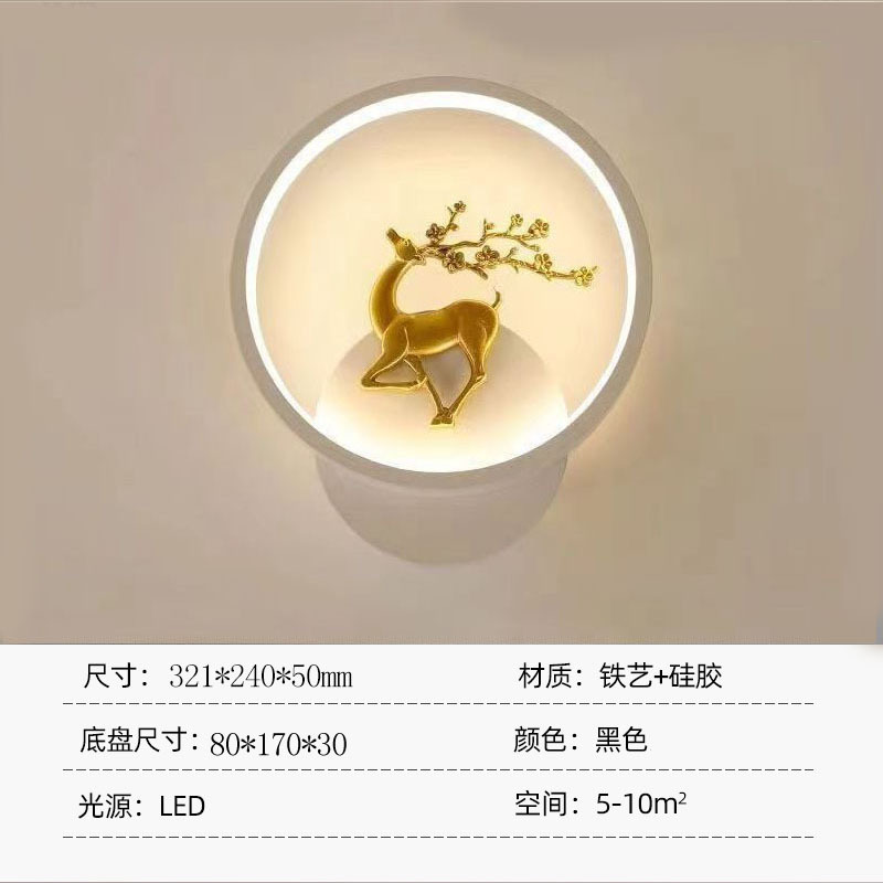 网红壁灯楼梯过道走廊灯简约现代个性创意月亮儿童房灯卧室床头灯|undefined
