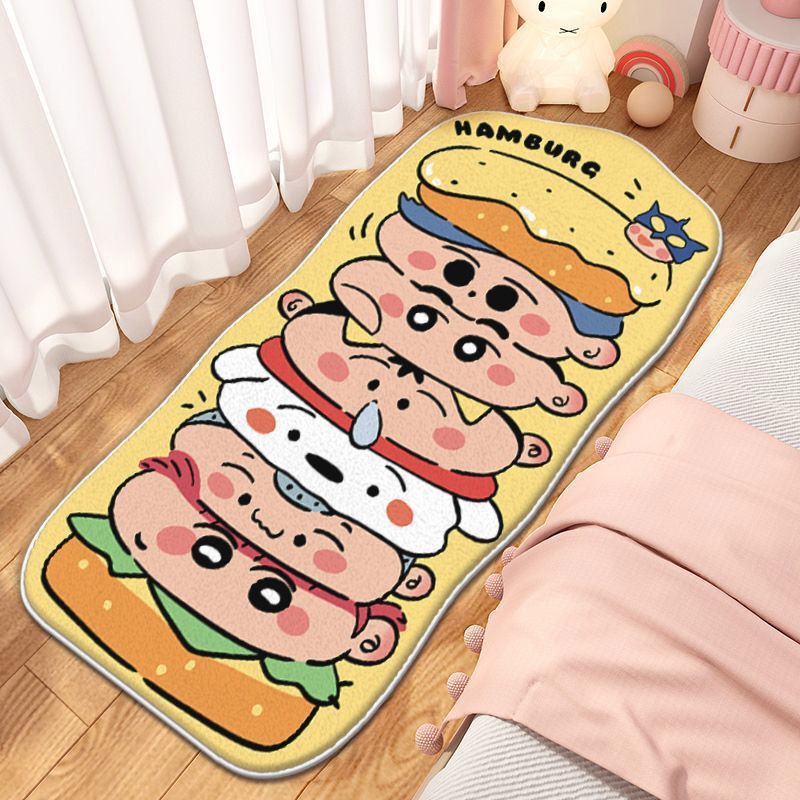 Cartoon Crayon Shin-Chan Bedroom Bedside Rug, Cute Carpet, Comfortable Living Room Bay Window Warm Rug, Sofa Blanket