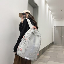 书包女大学生简约休闲旅行电脑背包男士潮牌ins高中大容量双肩包