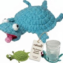�羳Funny Crochet Lizard CoastersȤζ�h�����汭�| ë�����ﱭ