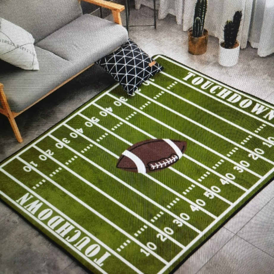 En stock serie de juegos dibujos animados alfombra del piso decorativo dormitorio manta sala juego fútbol campo