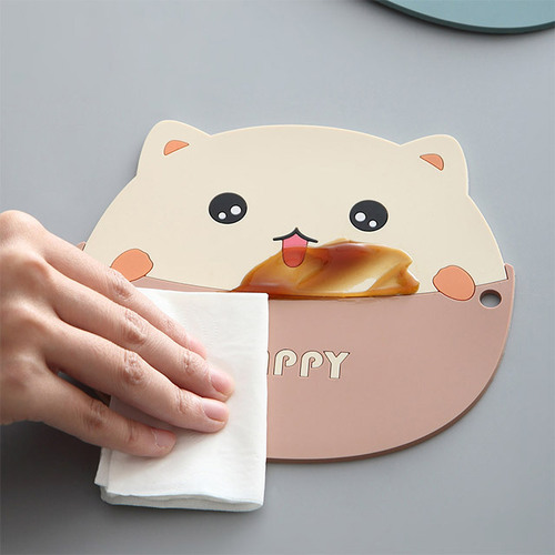 Heat insulation mat, high temperature resistant silicone anti-scalding mat, dining table mat, cartoon placemat, household coaster, casserole mat, dish mat P