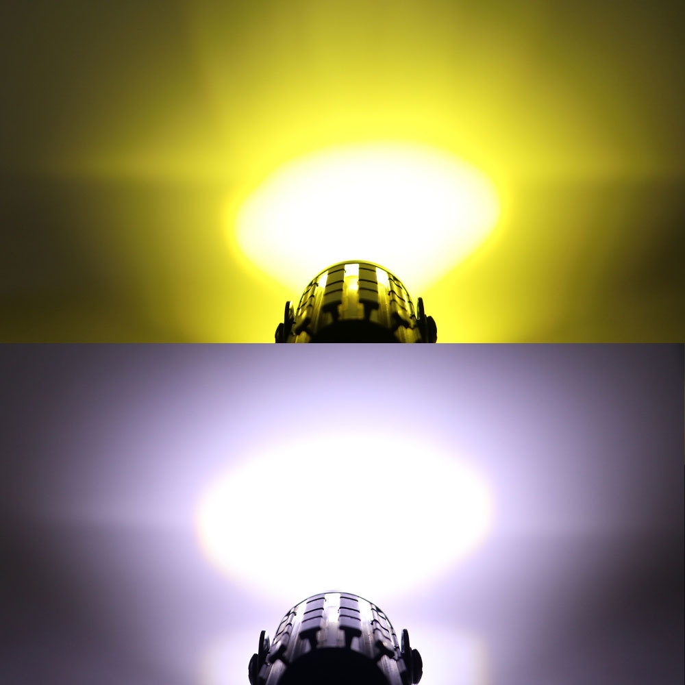Hot-Selling Motorcycle Headlight Spotlight 8-80V White and Yellow Dual-Color Waterproof Small Cannon Electric Vehicle High-Brightness High-Beam Light