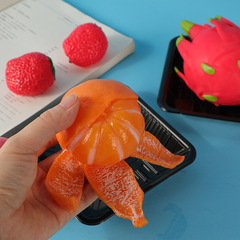 Simulation orange orange squeeze fun fruit vegetable stress relief toy stress relief bead bead ball TPR soft rubber creative new product