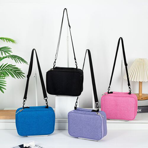 Cross-border large capacity 72-hole colored pencil watercolor brush multi-function pen case with detachable shoulder strap cartoon pen bag