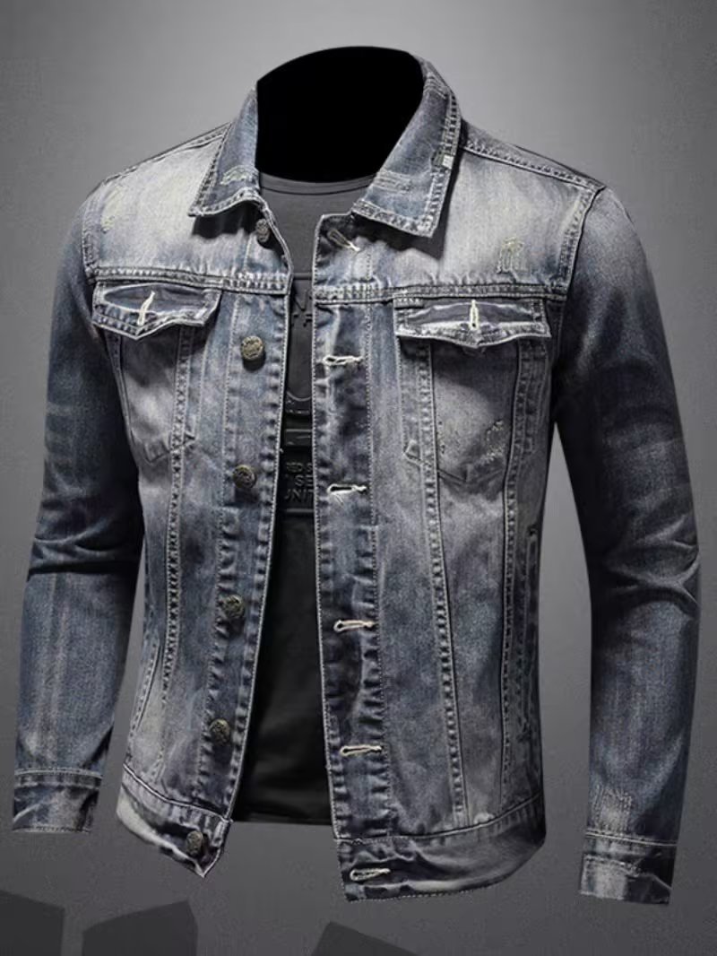 QFV507045555501<2 QFV507045555501<2 Giacca in denim da uomo retrò europeo e americano 2023 taglie forti, vestibilità slim, moda casual, personalità primavera autunno_voghion.com