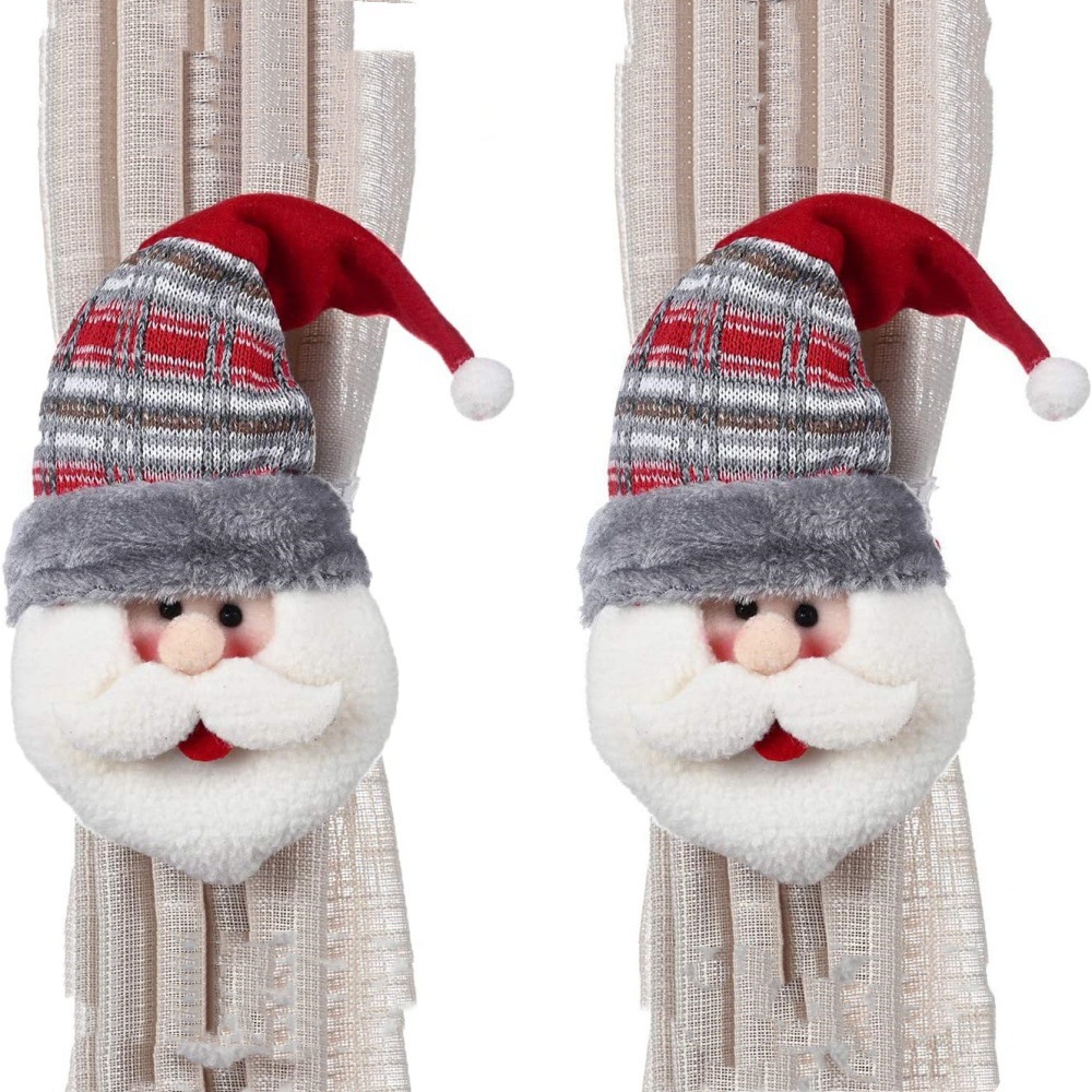 Navidad correa cortina botón decoración navideña ventana decoración navideña dibujos animados botón cortina creativo al por mayor