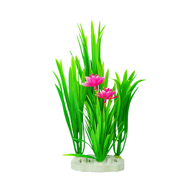 Planta de acuario de venta caliente de orquídea de hierro Venta directa de fábrica Pecera paisajismo flor falsa suministros de decoración Simulación de plantas acuáticas Lote