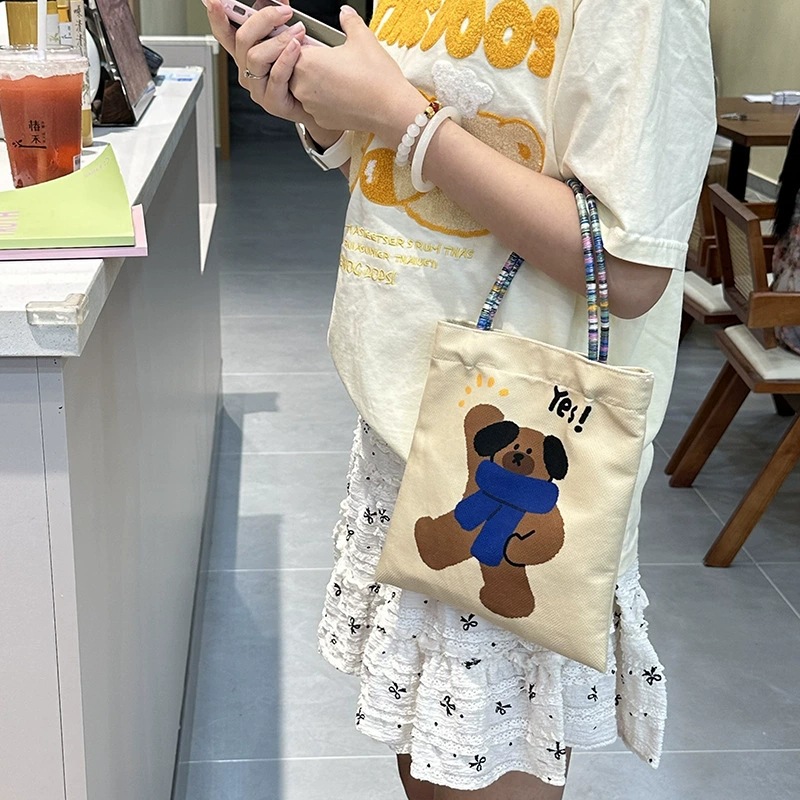 ins风学生大容量卡通数码印花上班族托特便携包可爱清新手提包