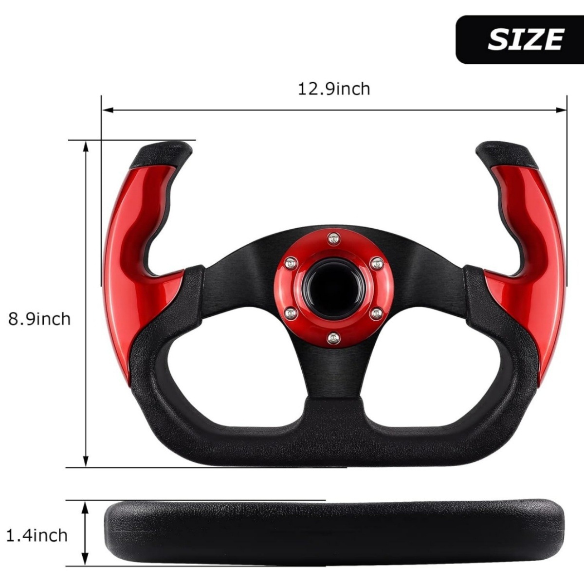 Automóvil modificado PU volante juego competitivo kart 13 pulgadas 320mm imitación del volante de carreras adaptar universal image 3