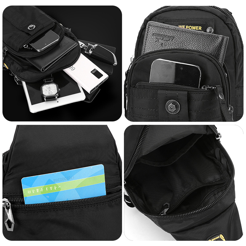 WEPOWER nueva bolsa de pecho de viaje al aire libre, mochila multifuncional de viaje casual, mochila portátil de hombro para hombres