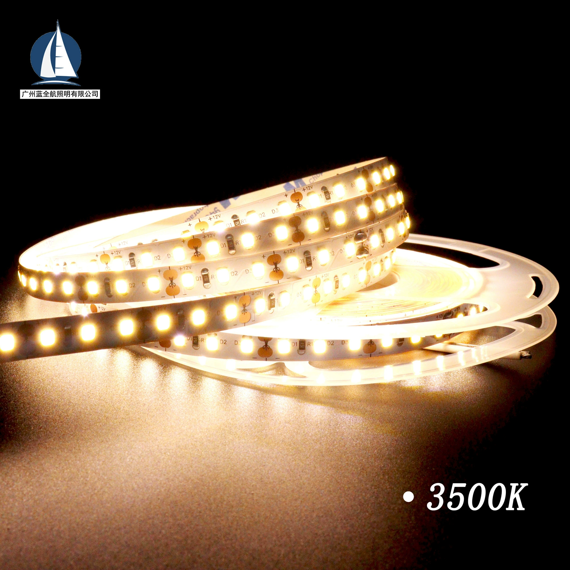 Лента ламп DC12V 2835 2700K/3500K/5000K 120 светодиодов 8MM для встраивания в винный шкаф