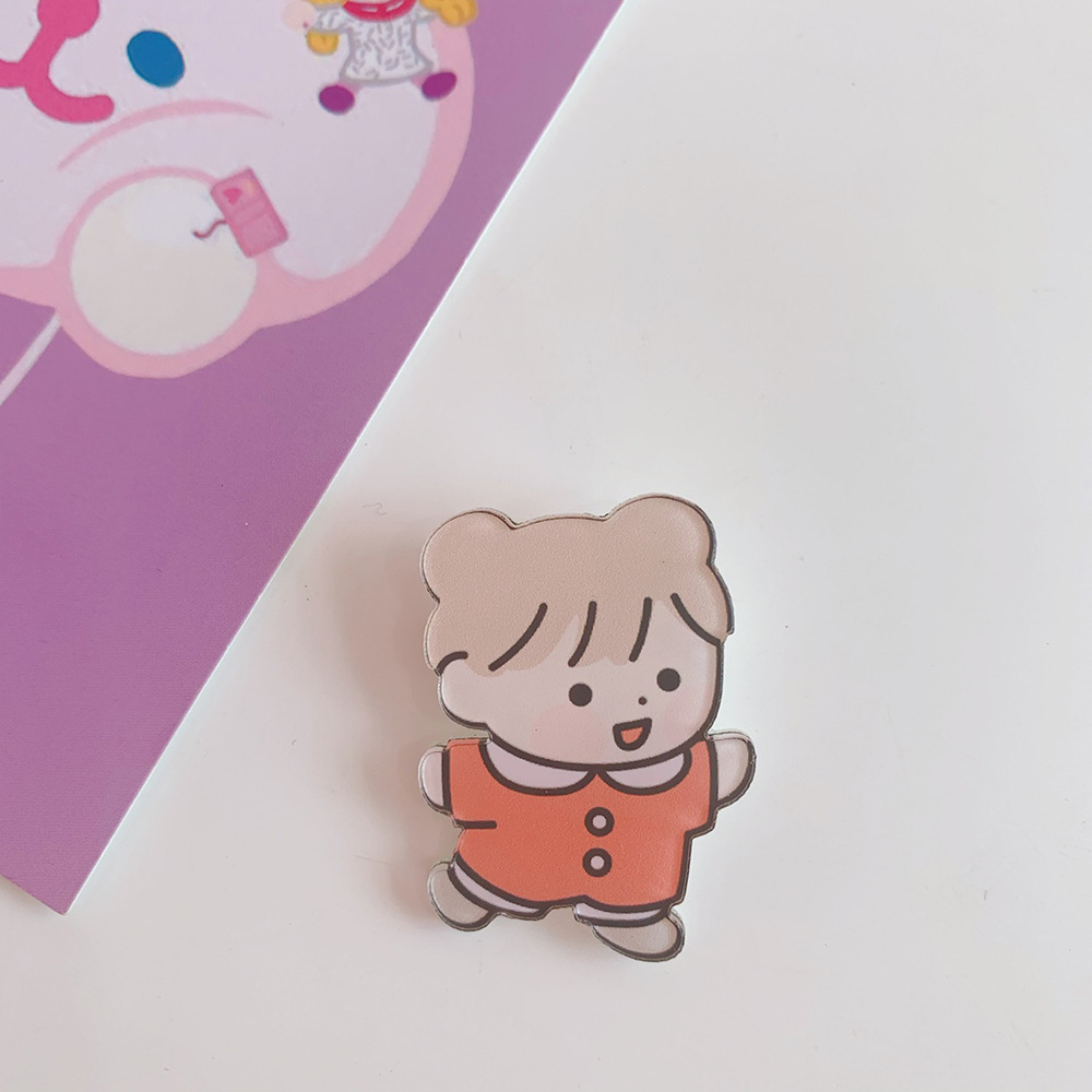 Tengyi ins viento lindo de dibujos animados acrílico cachorro broche insignia al por mayor ropa bolso colgante joyería pin