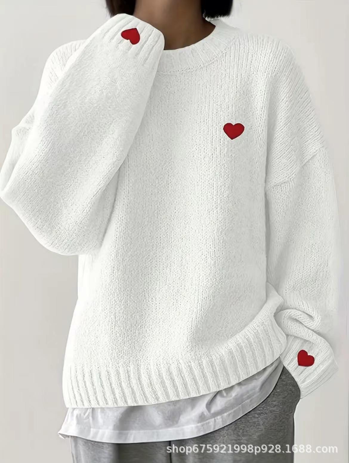 White Pullover Knitted Sweater
