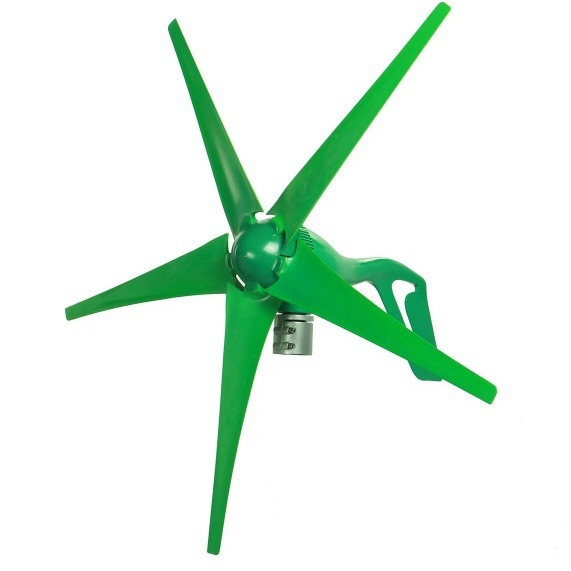 12V/24V 5叶片峰值绿色水平功率风力发电机，带控制器