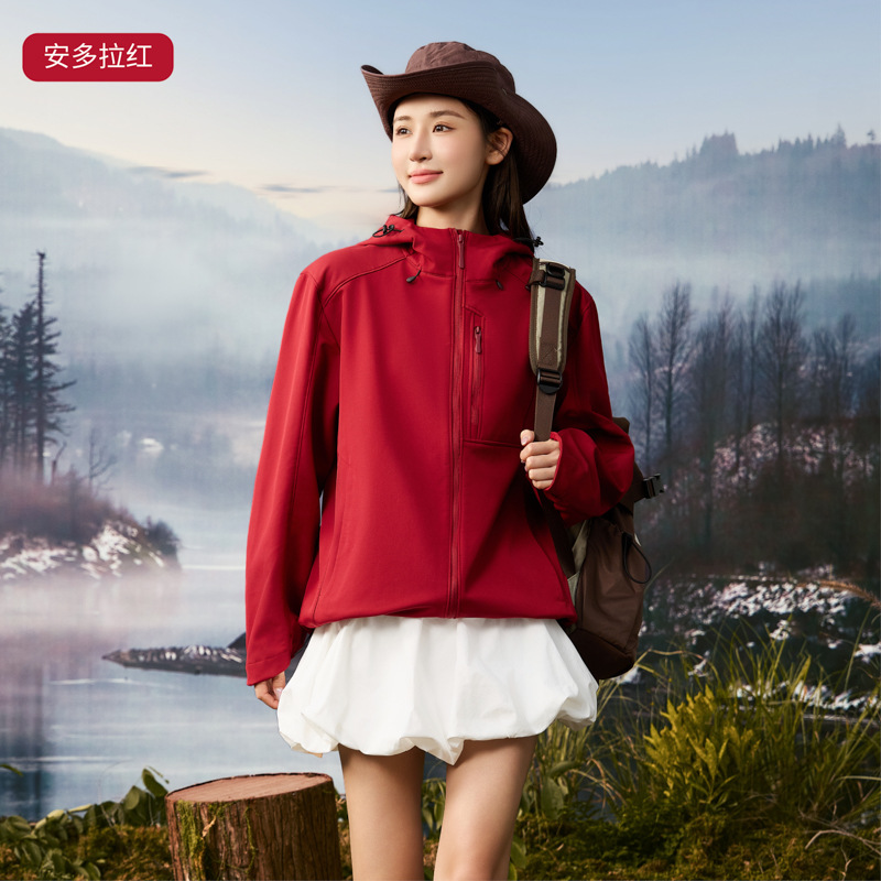 Dijia con abrigo de vestir de asalto de cáscara blanda, chaqueta compuesta de waffle para hombres y mujeres, chaqueta de montaña al aire libre a prueba de viento e impermeable