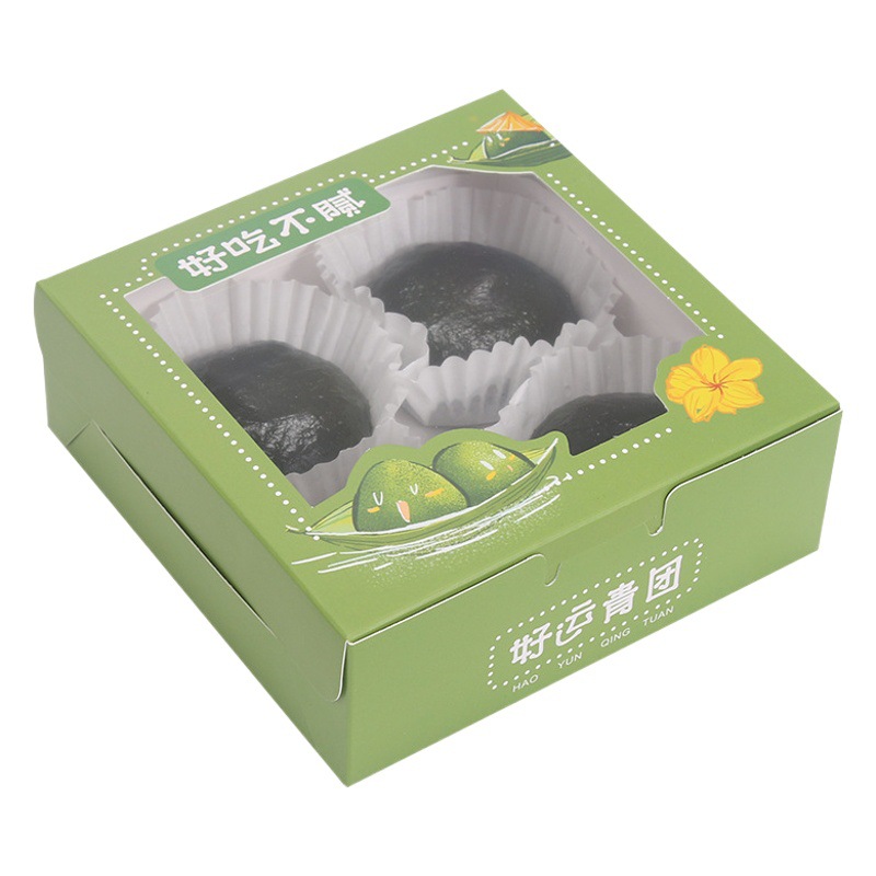 Cuadrado 4 unidades de buena suerte Qingqing caja de embalaje Red roja Ming Kuo caja de embalaje tarde té mu hoja Baba caja de 2