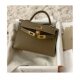 Bag 2024 New Second Generation Kelly Bag Silver Buckle Gold Buckle Mini Handbag Mini Shoulder Crossbody Women's Bag Genuine Leather