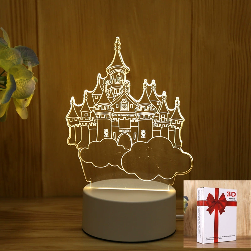 LED-ночник Creative Touch, питание USB/батарейки, 3D-акриловый дизайн, 15×5,5×20,5 см