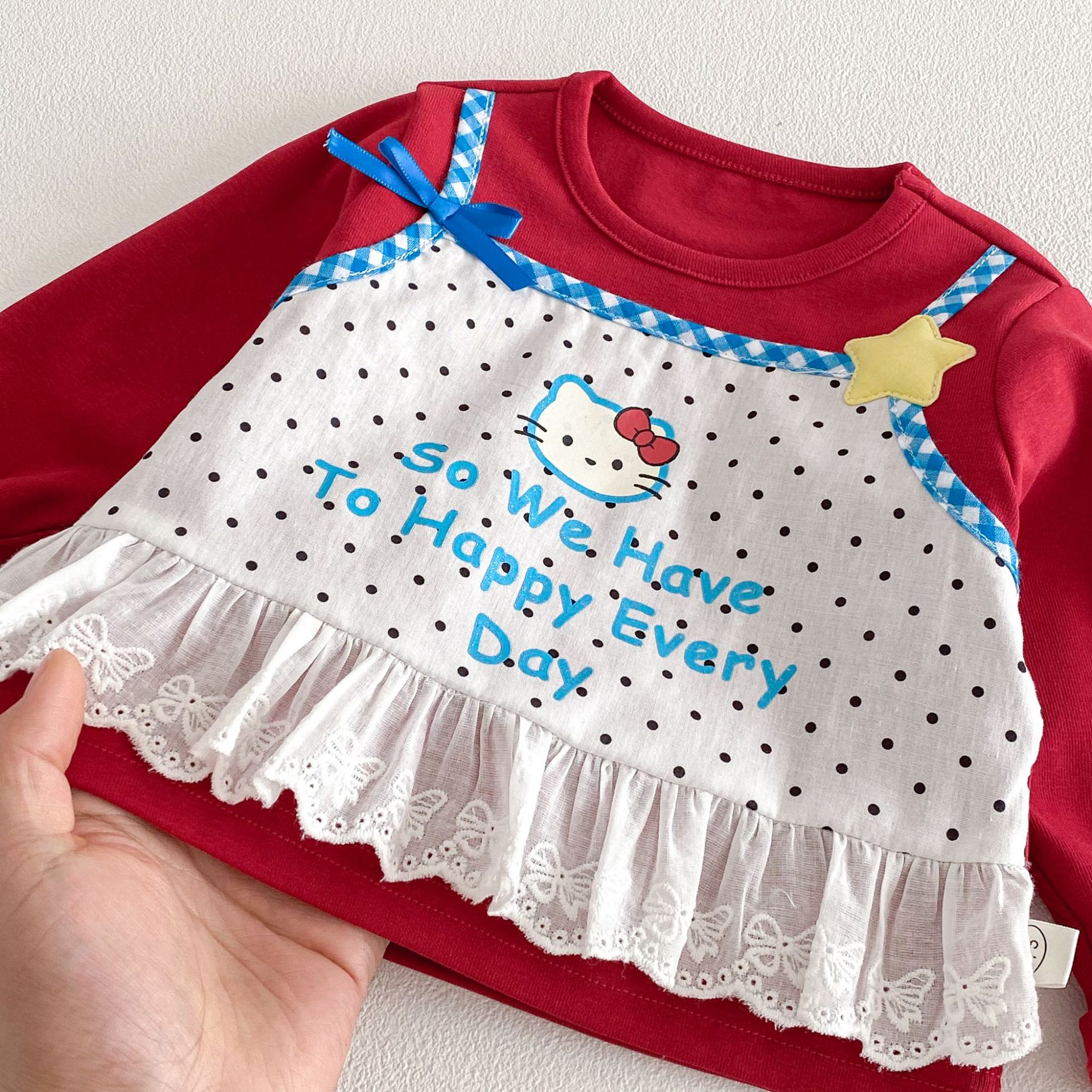 Vestido de Mezclilla para Niñas de Algodón y Poliéster, Suave, para Primavera y Otoño image 4