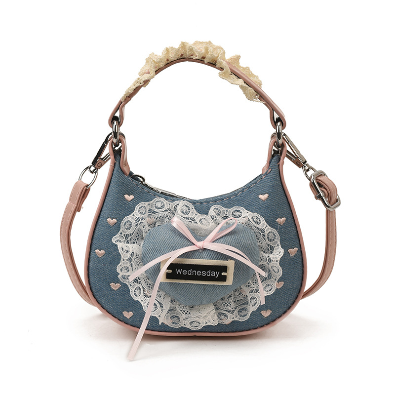Dolce encaje pequeña niña mochila mini amor arco bolso bebé nuevo comercio exterior bolso para niños