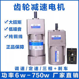 TAILI台力齿轮减速电机220v380v三相交流调速电机马达60w90w120w