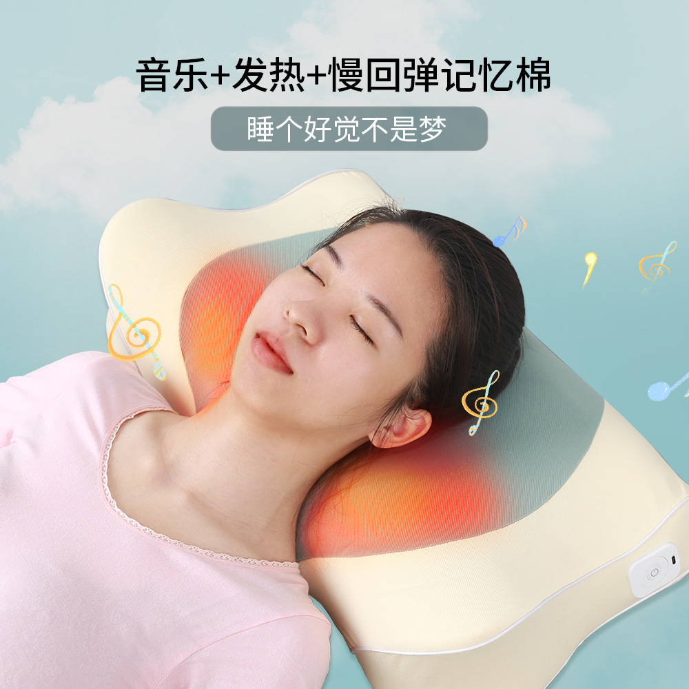 Cross-border Xian nueva almohada inteligente de música Bluetooth almohada de algodón de memoria de calor de grafeno almohada multifuncional de rebote lento image 5