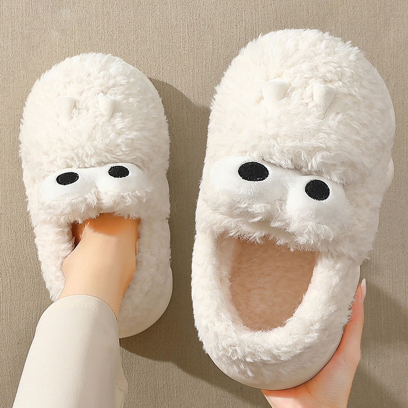 棉拖鞋女冬季家居厚底情侶可愛室內家用包跟毛絨月子保暖棉鞋冬天