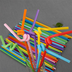 Disposable colorful art straws, DIY straws with various shapes, 100 pieces in a pack, manufacturer wholesale plastic straws