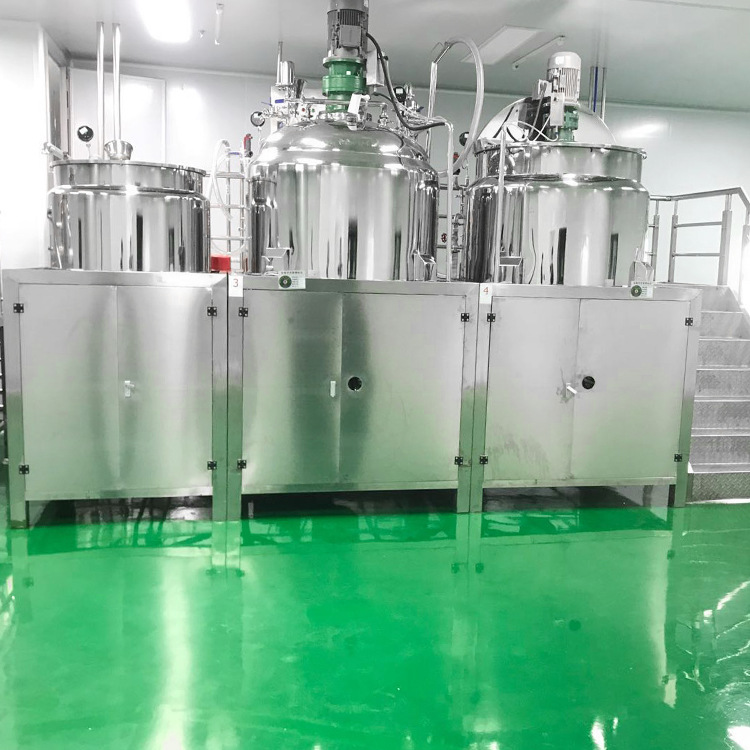 膏霜乳液乳化机械设备1000L固定式均质乳化机高剪切乳化锅电加热