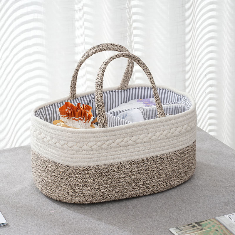 Cesta de almacenamiento de artículos para bebés personalizados Cesta de almacenamiento de botellas de leche pañales impermeables Cesta de almacenamiento de artículos para madres y bebés
