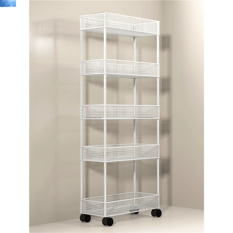 Стеллаж для хранения с зазором за дверью, напольная узкая полка для ванной комнаты, ультратонкий узкий шкаф для хранения.