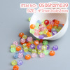 Pack, acrylic beads with letters, children's keychain, accessory, 10 gram, English letters, early education